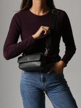 Cross Body Tas Th Distinct Polyurethaan Tommy hilfiger Zwart th distinct AW17455-vue-porte